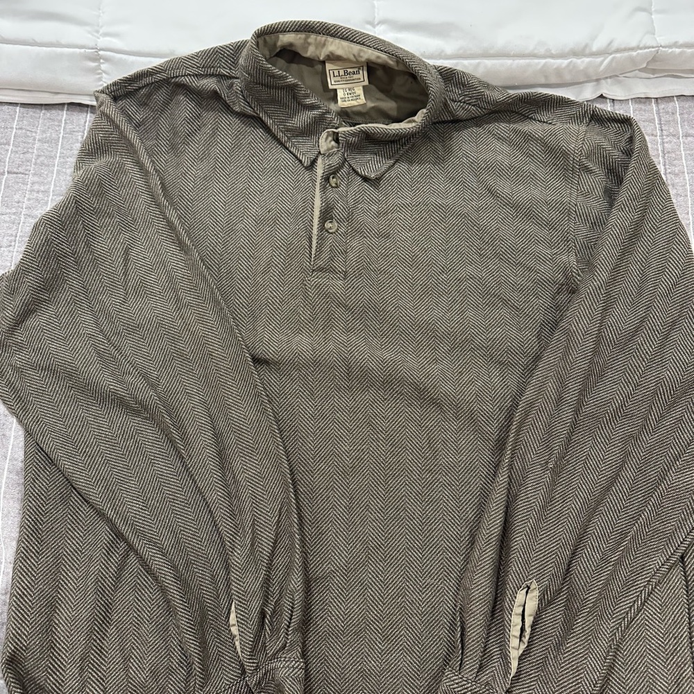 L.L. Bean Men's Herringbone Pattern Shirt
